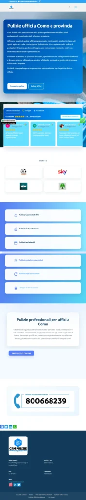 CRM Pulizie su tablet